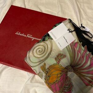 Ferragamo Silk Scarf- New with Tags